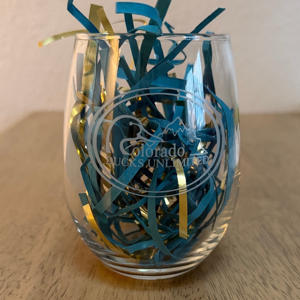 Set of 2 - Colorado Ducks Unlimited Stemless Wine Glass